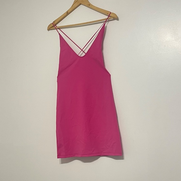 Intimately Free People NWOT Crisscross Back Mini Slipdress in Rose Violet - Picture 6 of 9